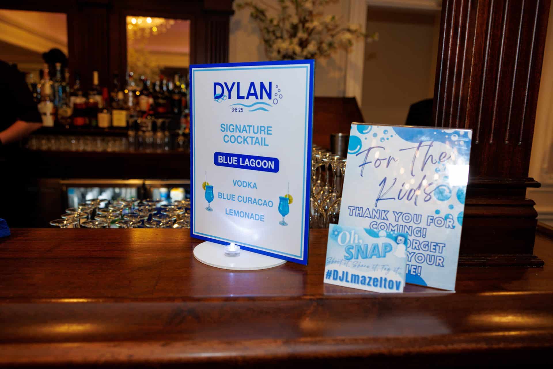 Custom Swim Themed Signature Drink Sign