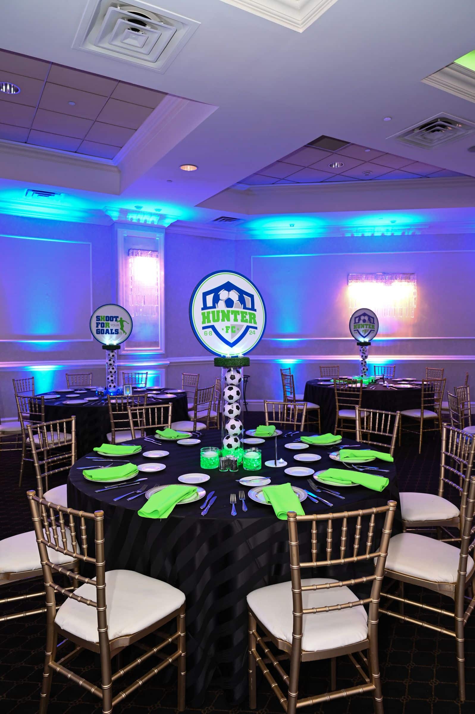 Soccer Ball Centerpiece with Custom Logo