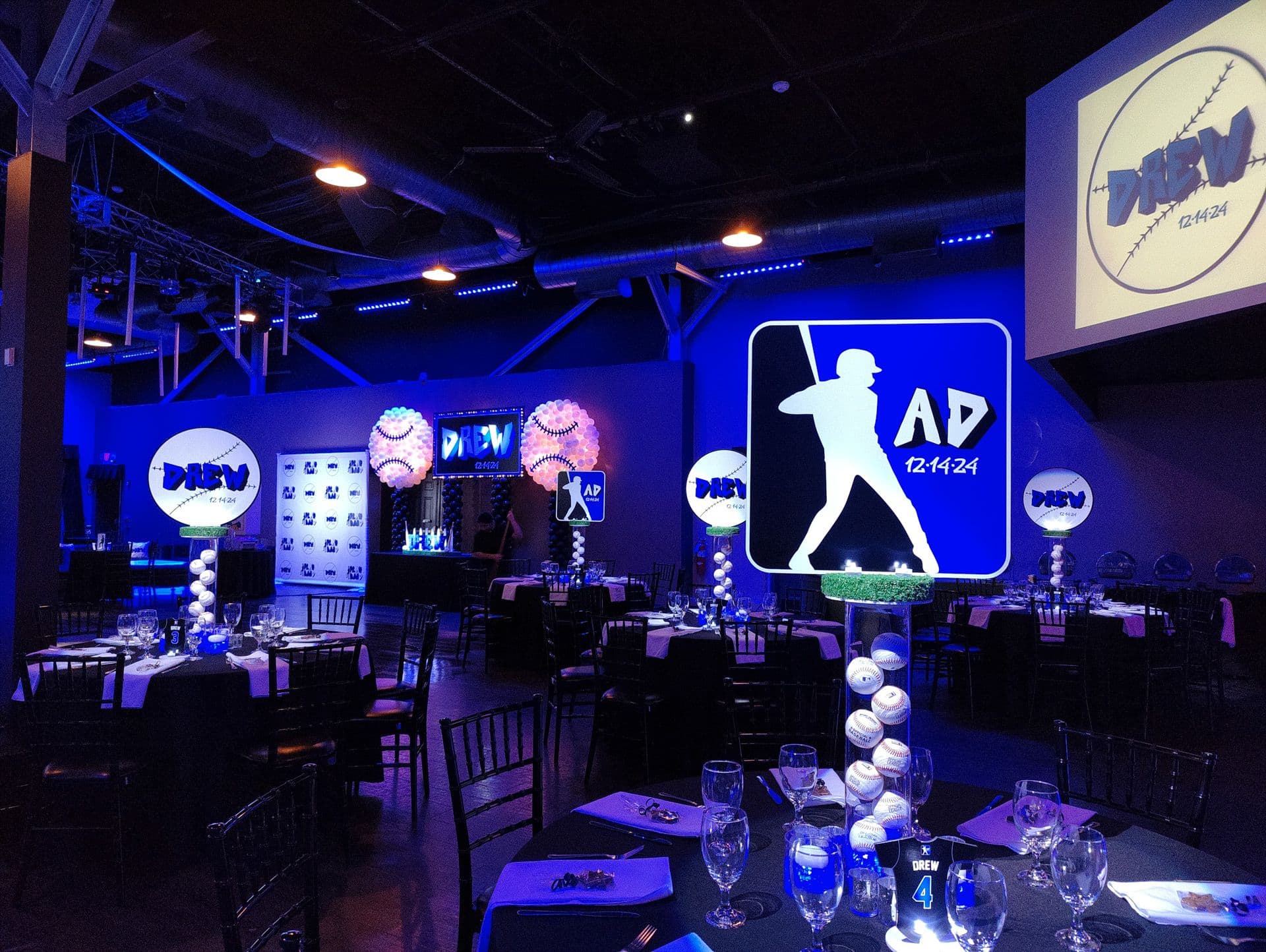 Custom Baseball Themed Centerpiece