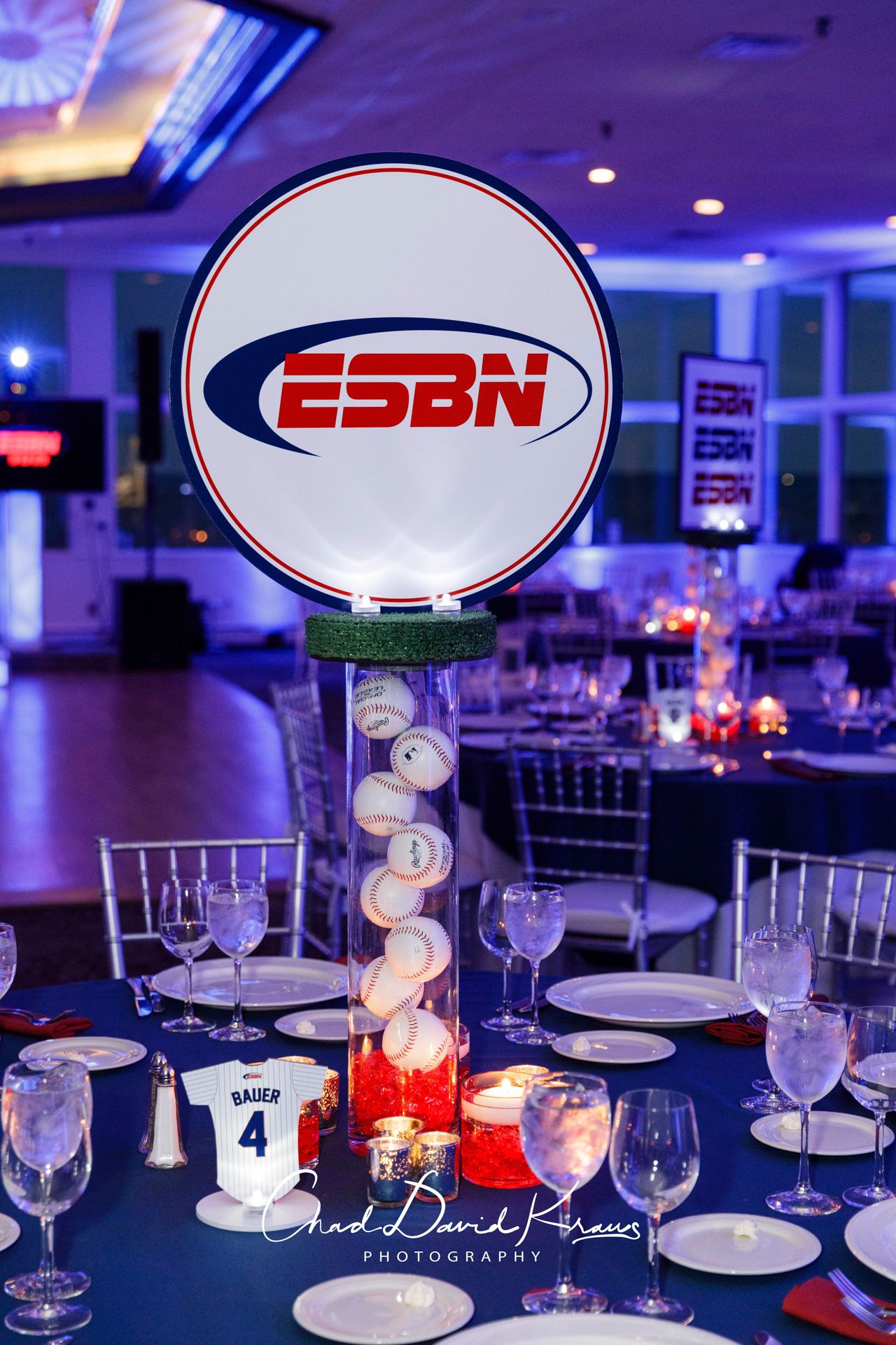 Custom Baseball Logo Topper Centerpiece