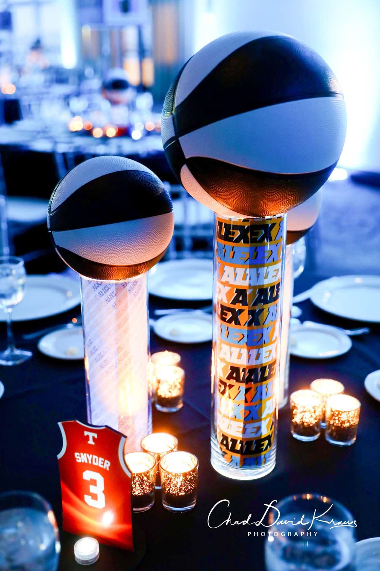 Basketball Centerpieces for Bar Mitzvah
