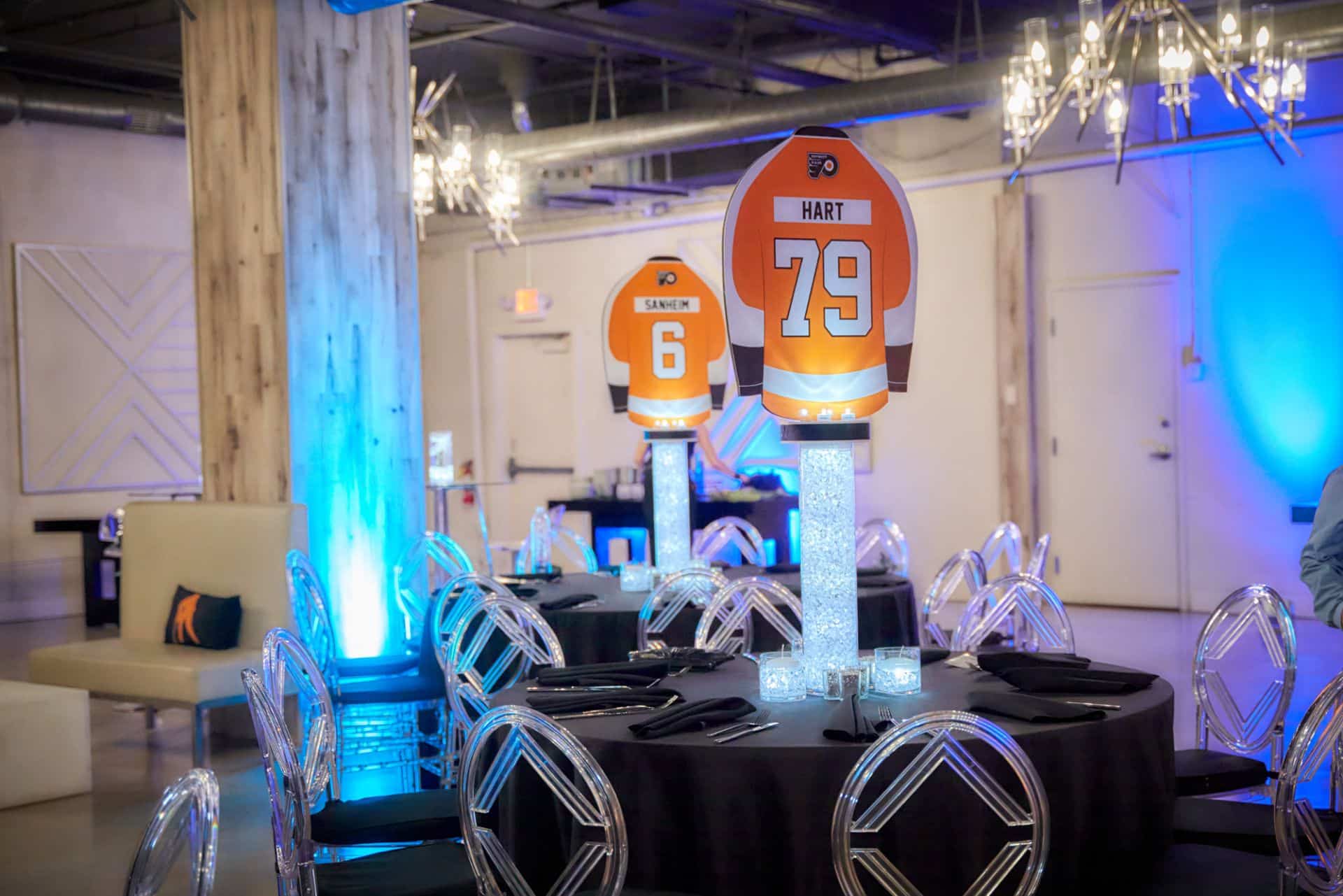 Jersey LED Centerpiece for Sport Theme Bar Mitzvah