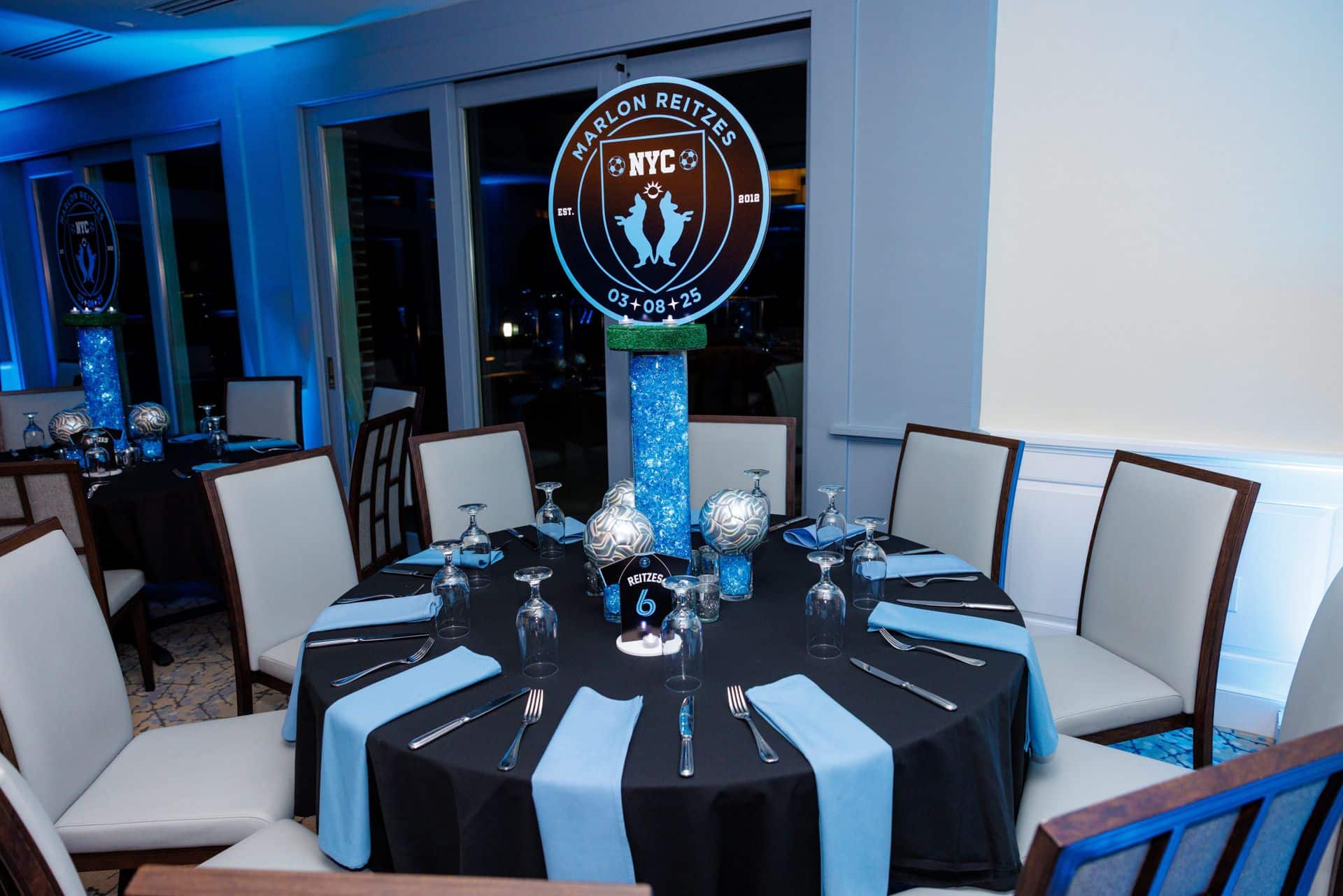 Soccer Themed Logo Centerpiece