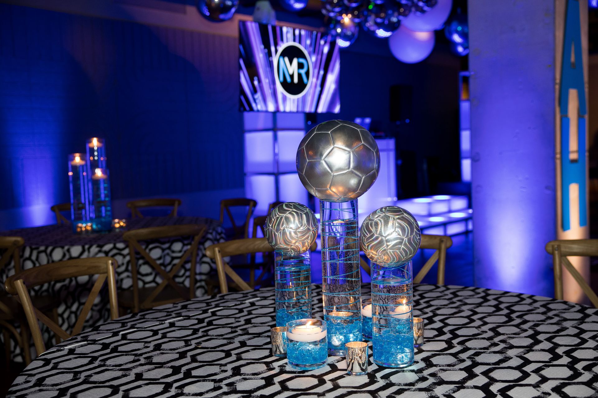Soccer Wire Centerpiece for Bar Mitzvah