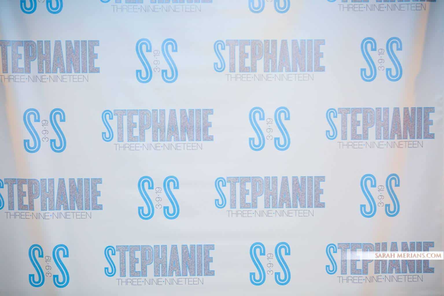 Bat Mitzvah Step and Repeat with Custom Logos
