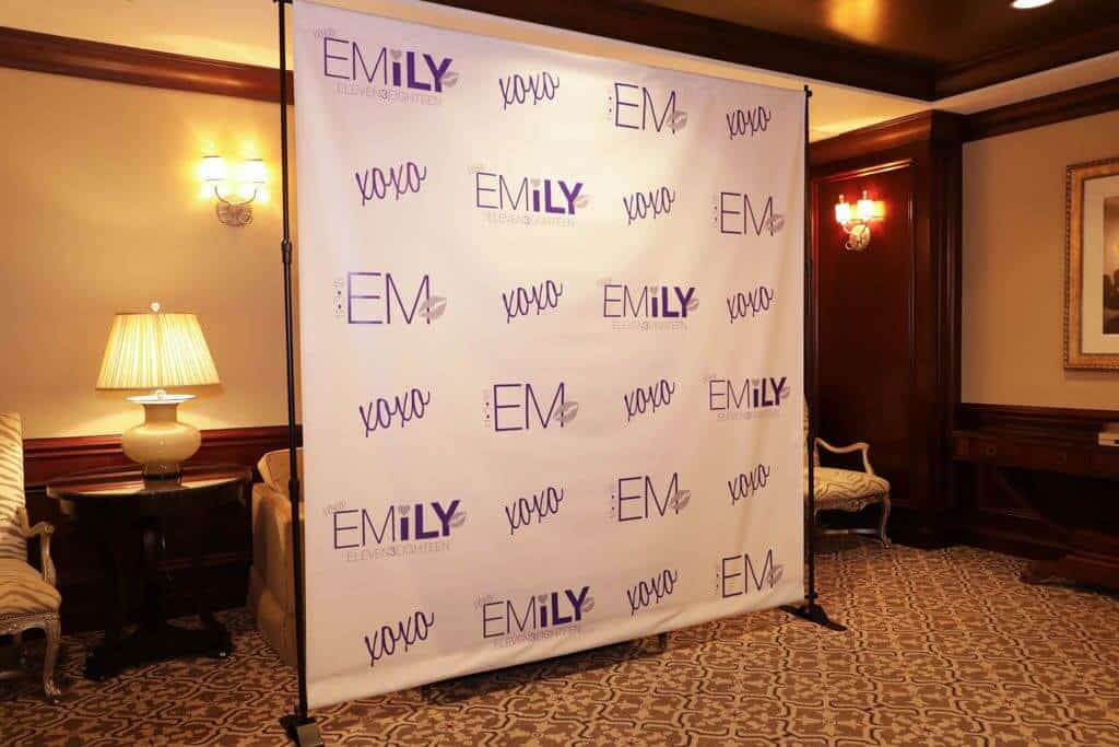 Bat Mitzvah Step and Repeat with Alternating Logos