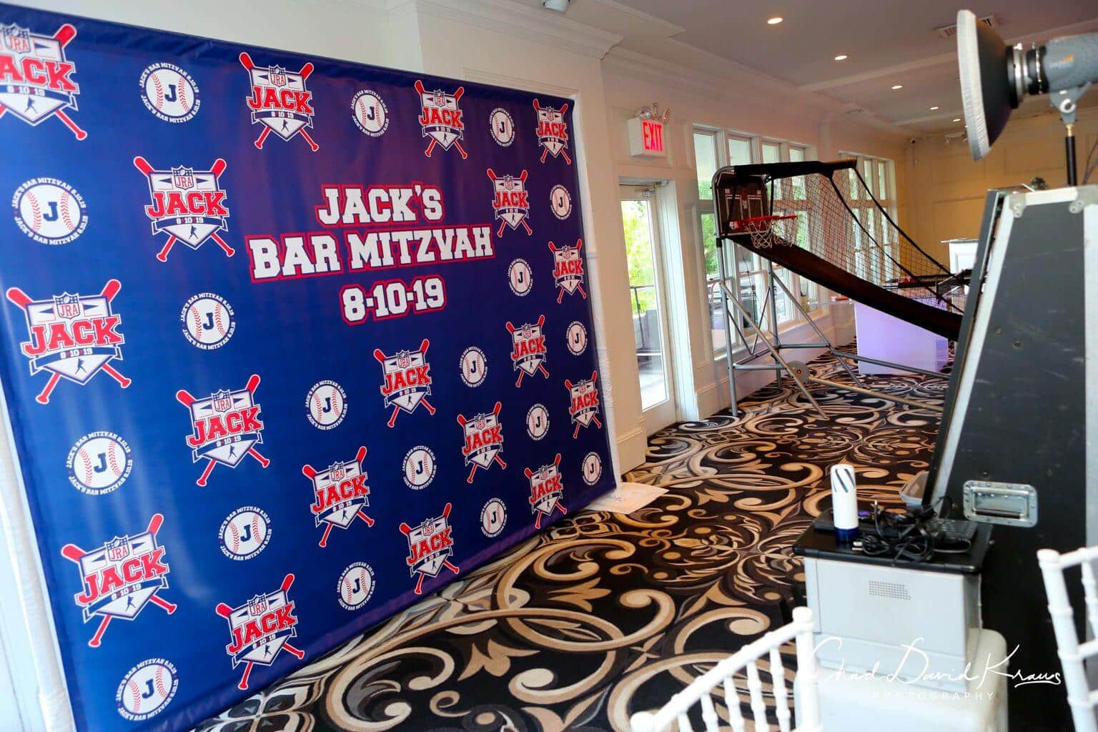 Sports Themed Step and Repeat Backdrop with Custom Logos