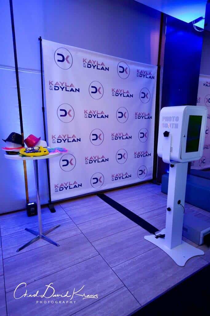 B'nai Mitzvah Step and Repeat Photo Booth Background with Custom Logos