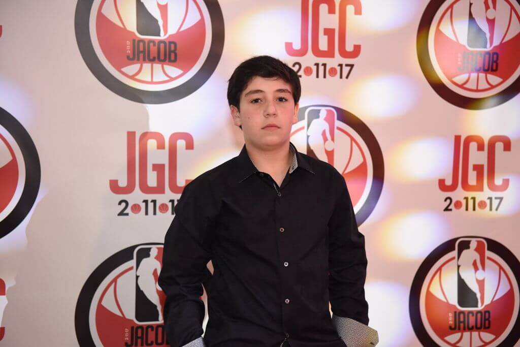 Custom Logo Step & Repeat for Basketball Themed Bar Mitzvah