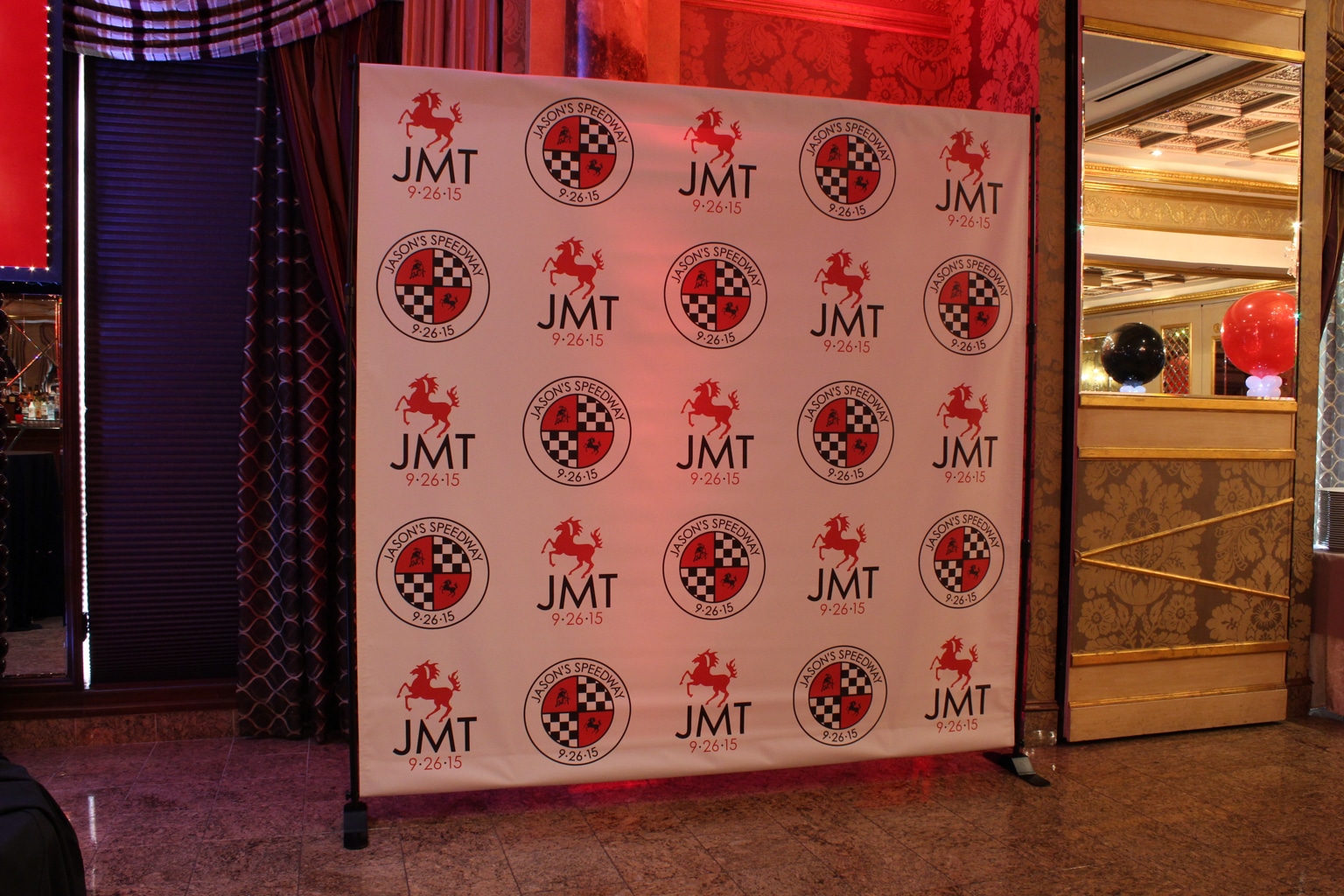 Car Themed Step and Repeat with Custom Logos