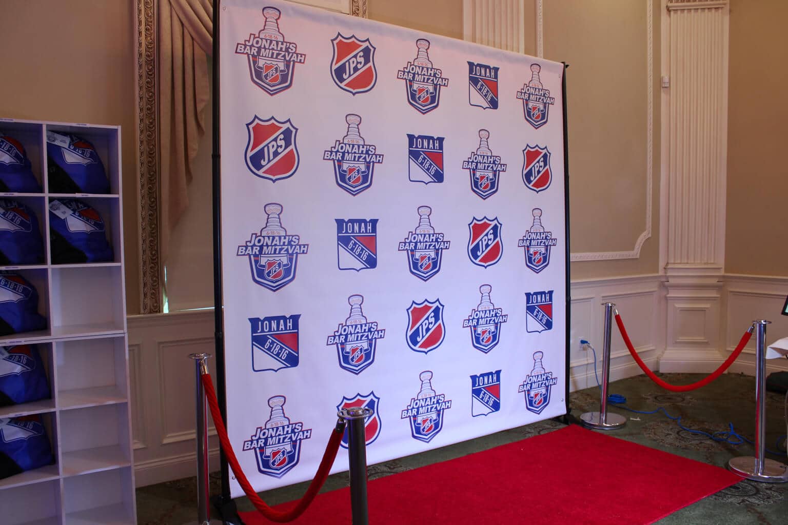 Rangers Themed Step and Repeat Backdrop with Custom Logos