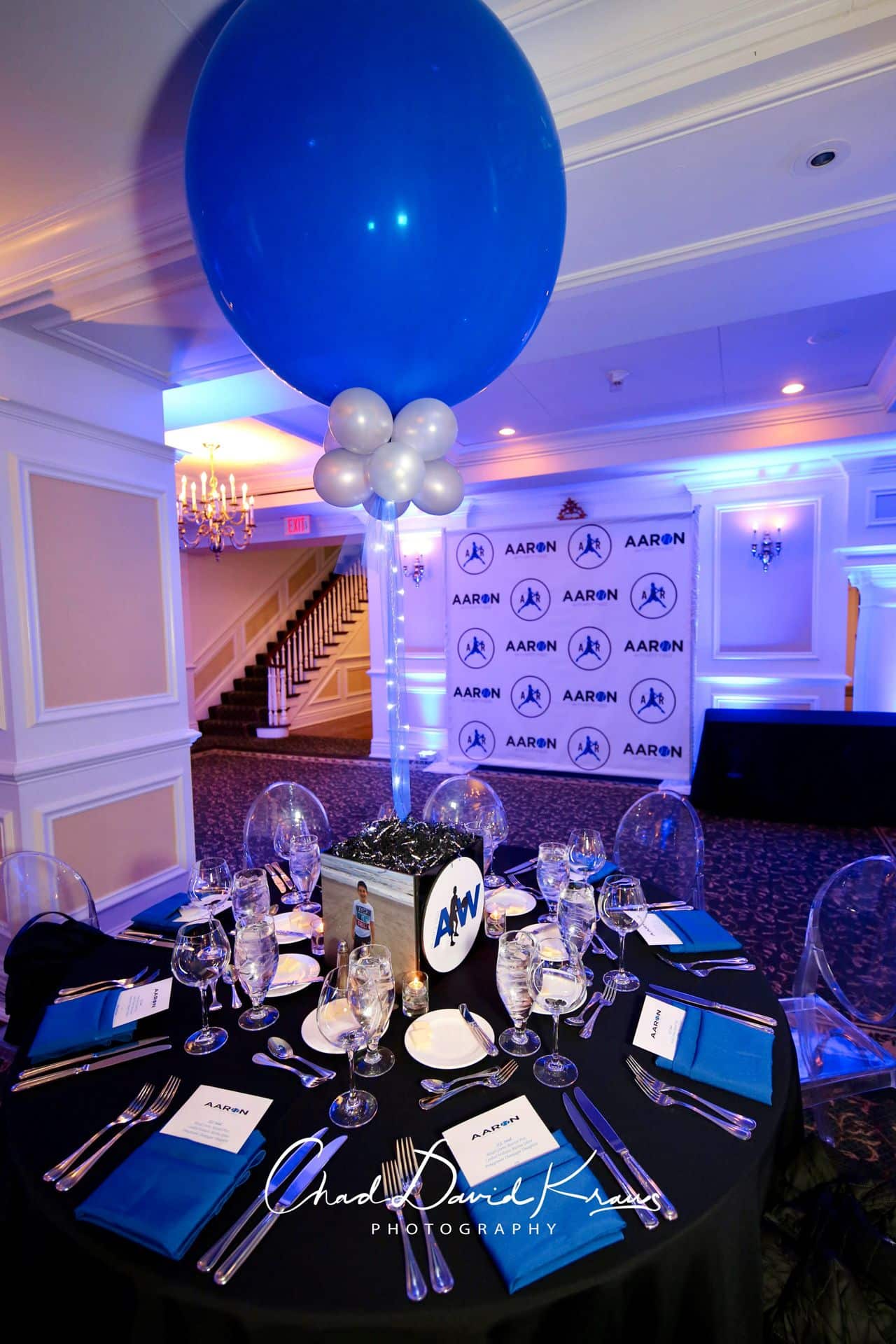 Tennis Themed Step and Repeat for Bar Mitzvah at Scarsdale Golf Club
