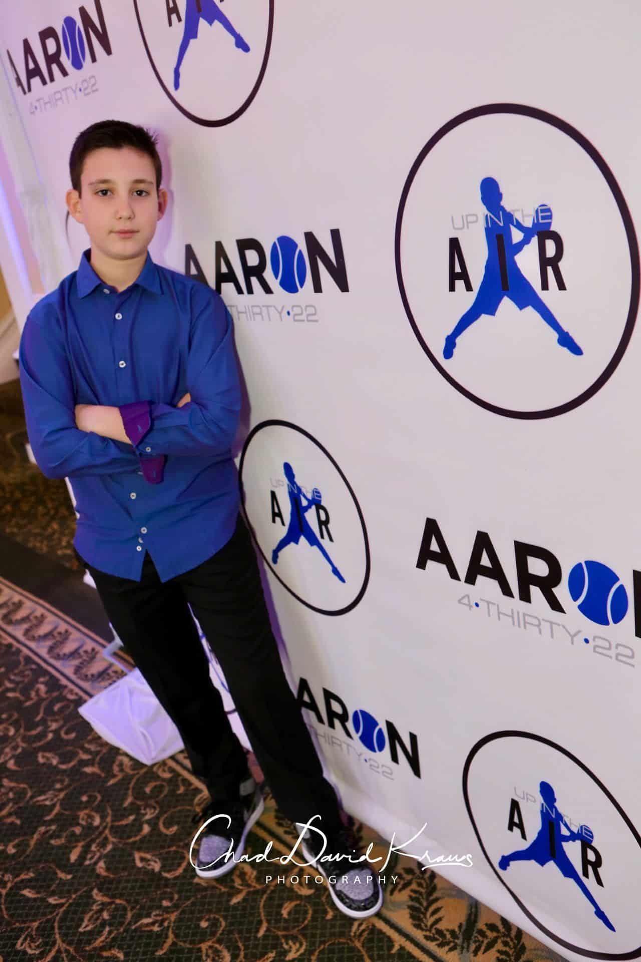 Tennis Themed Step and Repeat for Bar Mitzvah at Scarsdale Golf Club