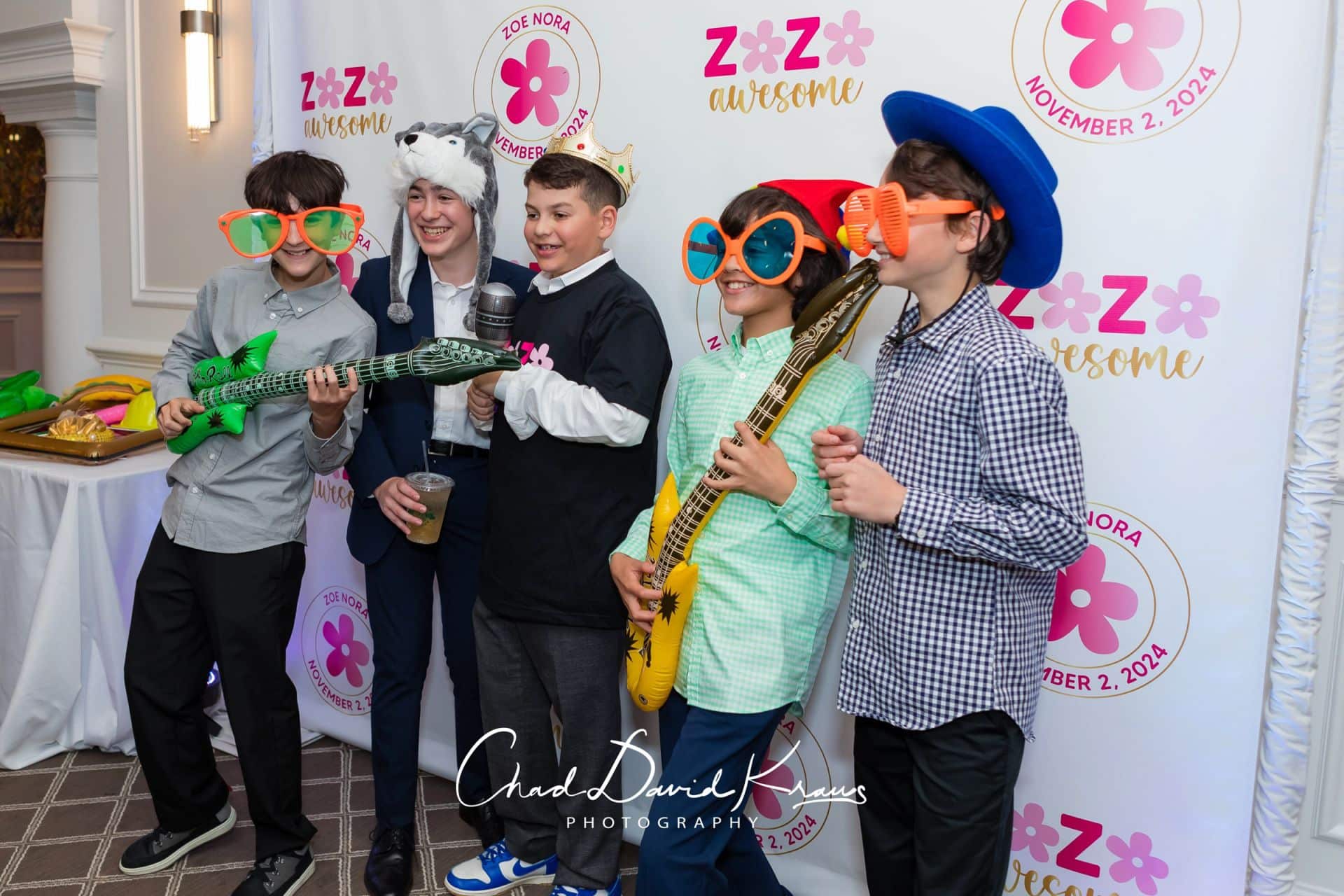 Custom Flower Logo Step and Repeat