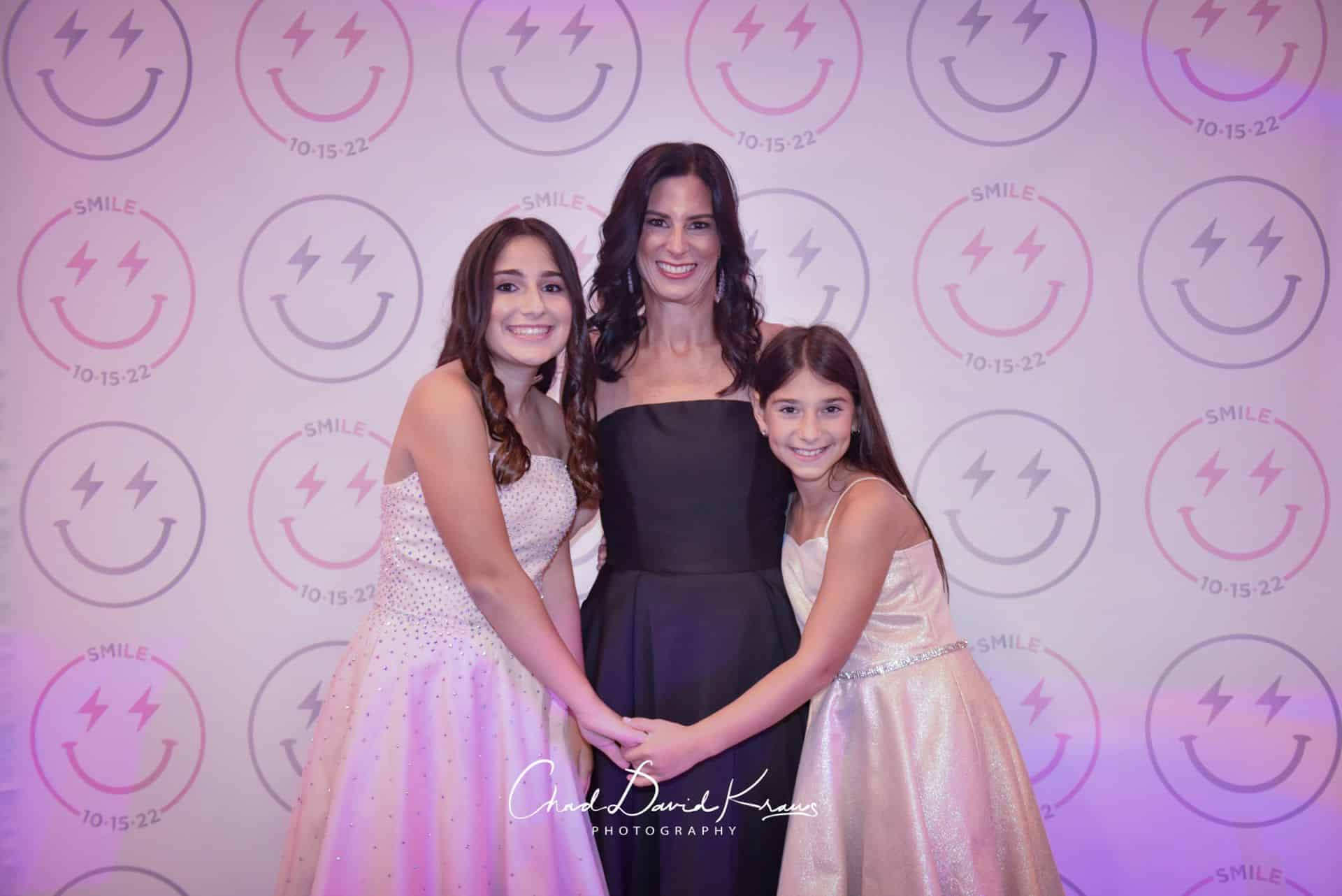 Custom Smiley Face Logo Step and Repeat Photo Booth Background