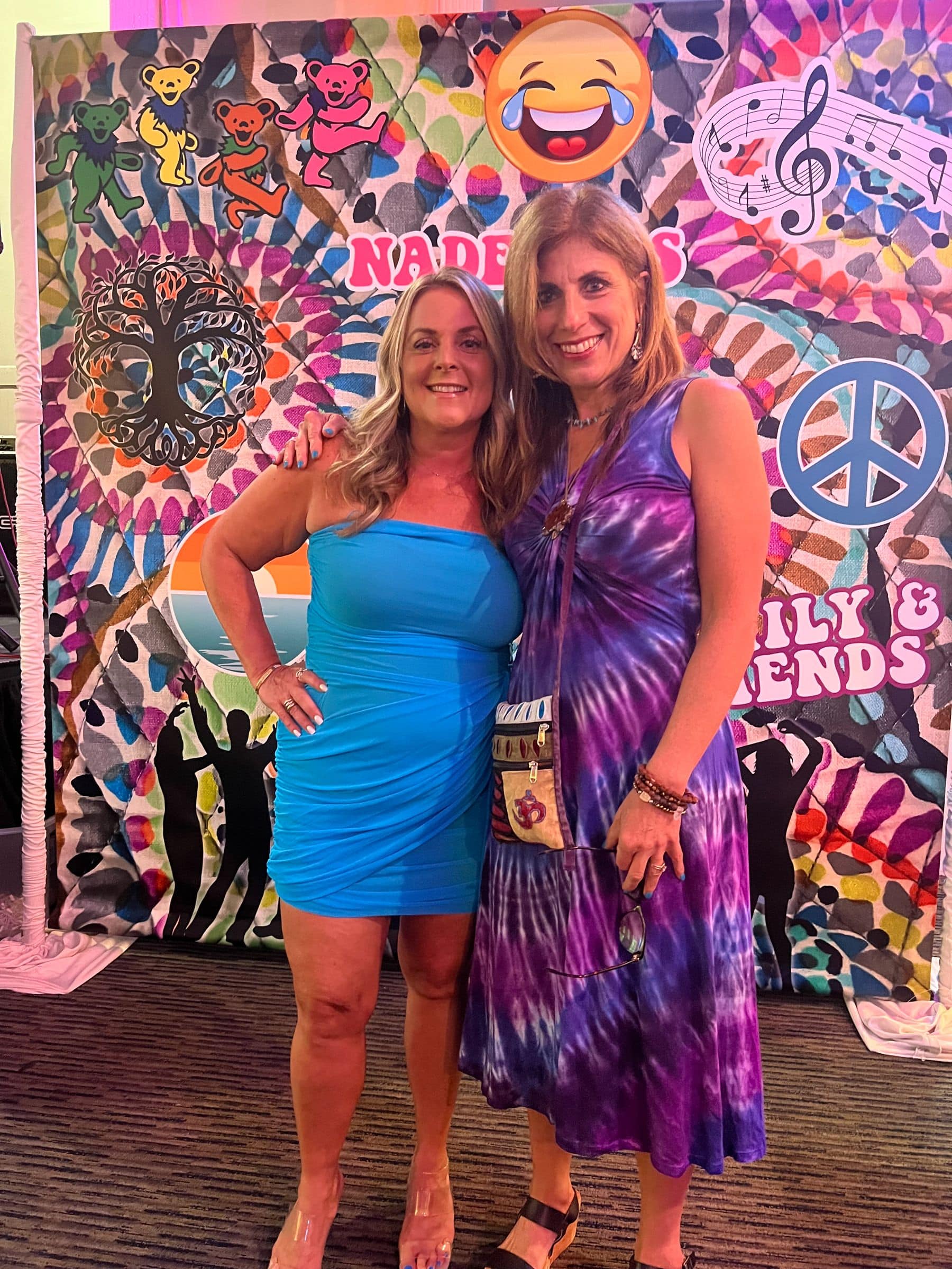 Tie Dye Step and Repeat Backdrop for 50th Birthday