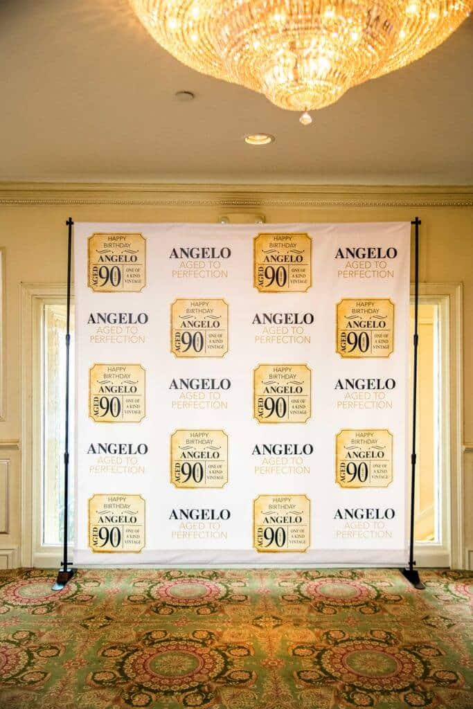 Vintage Themed Step and Repeat for 90th Birthday Party