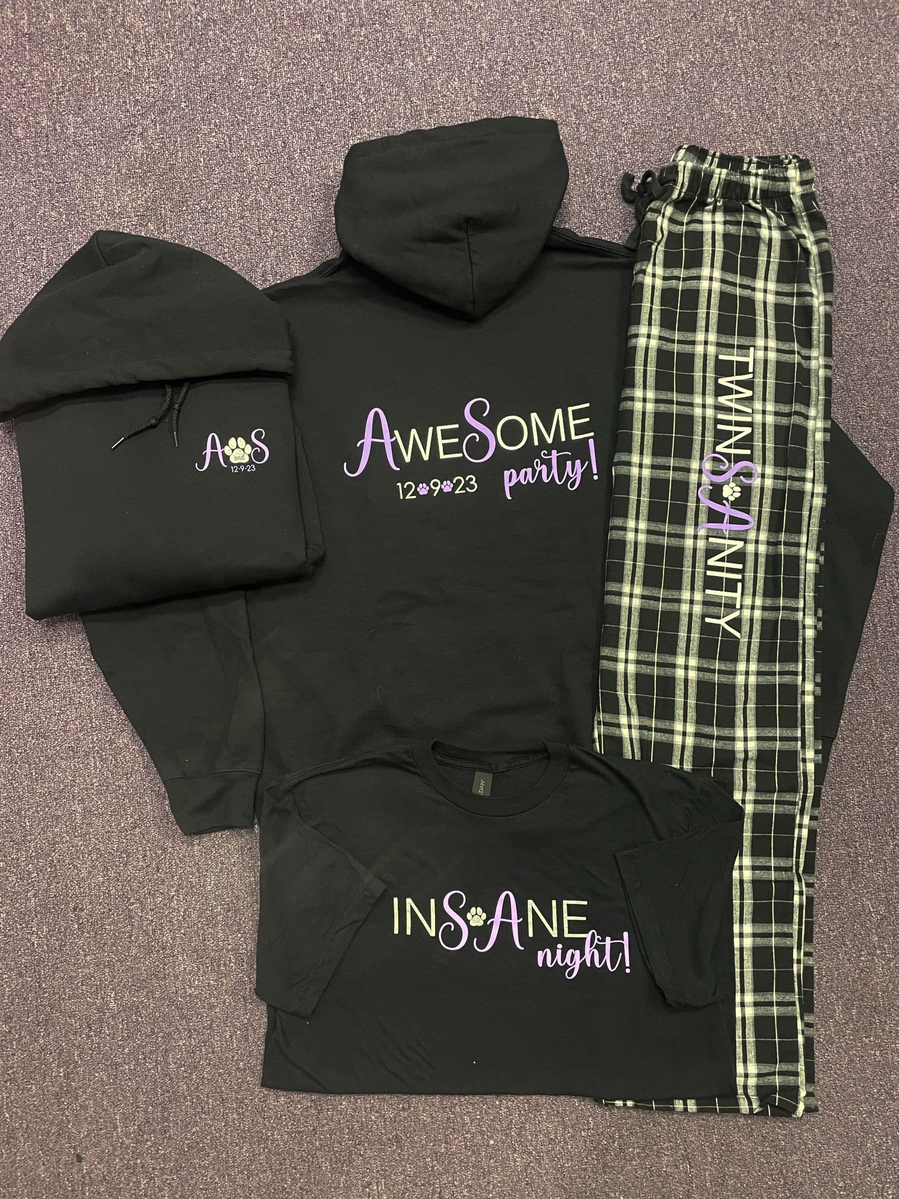 Custom Logo Swag with Paw Prints for Dog Themed B'not MItzvah