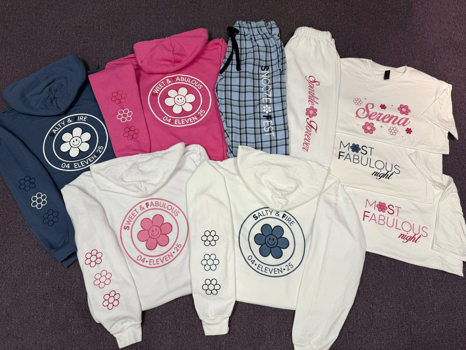 Custom Flower Bat Mitzvah Swag