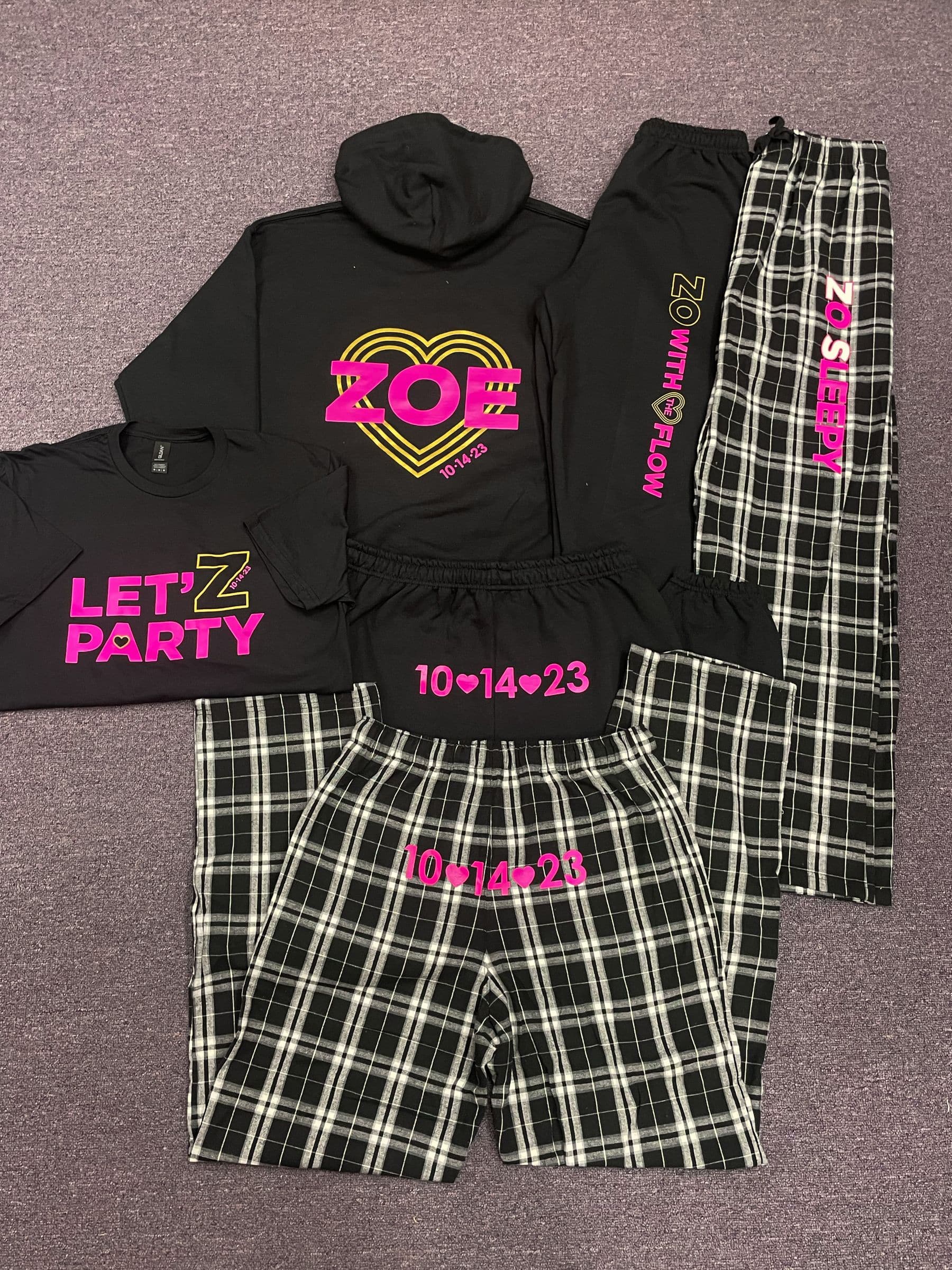 Custom Bat Mitzvah Swag for Heart Themed Party