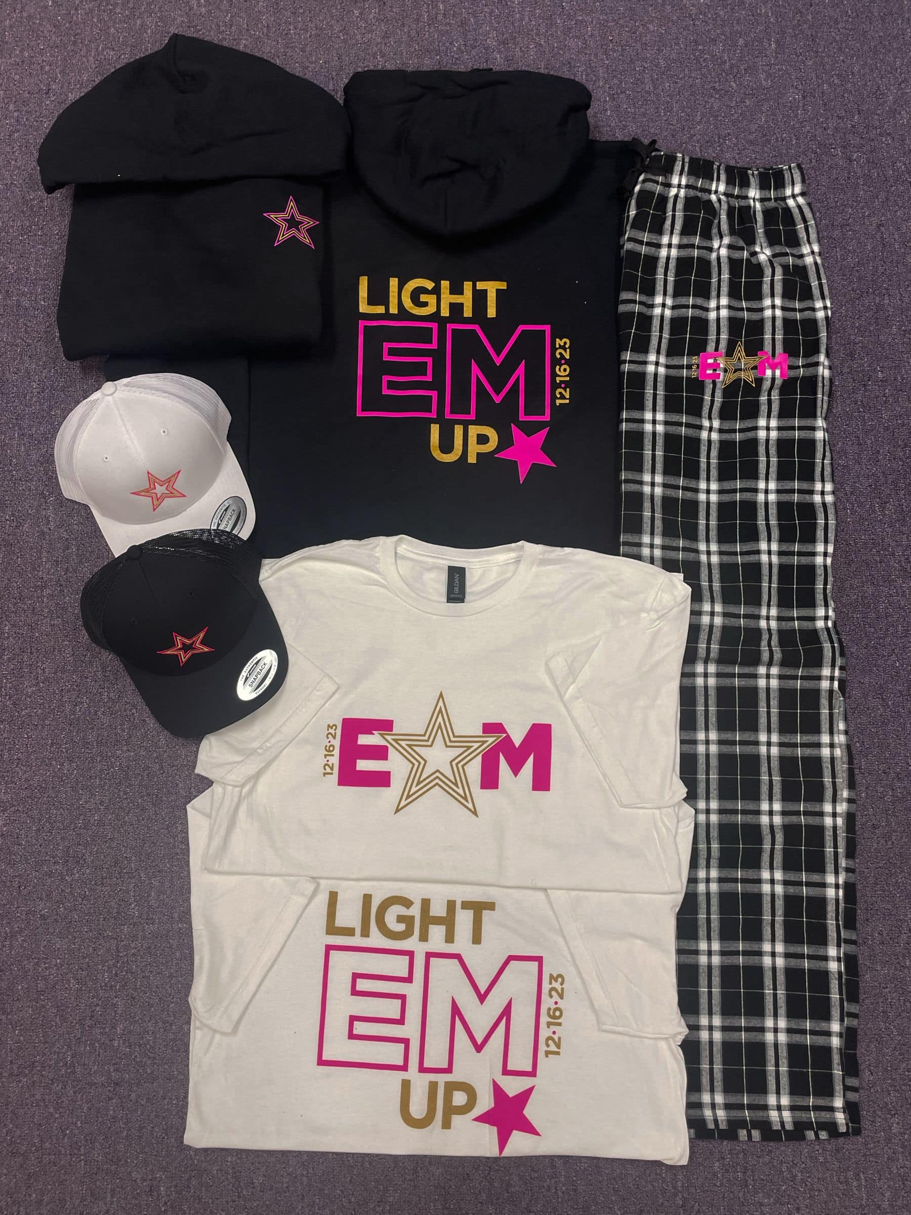 Custom Swag for Twin Girls Bat Mitzvah with Star Logo