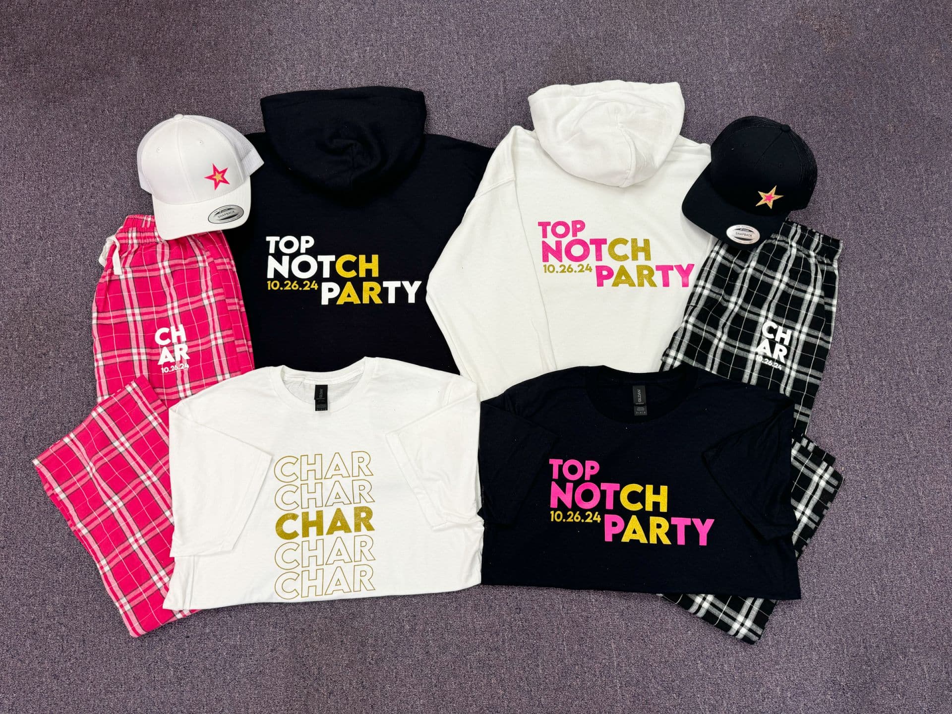 Pink and Gold Swag Design for Bat Mitzvah