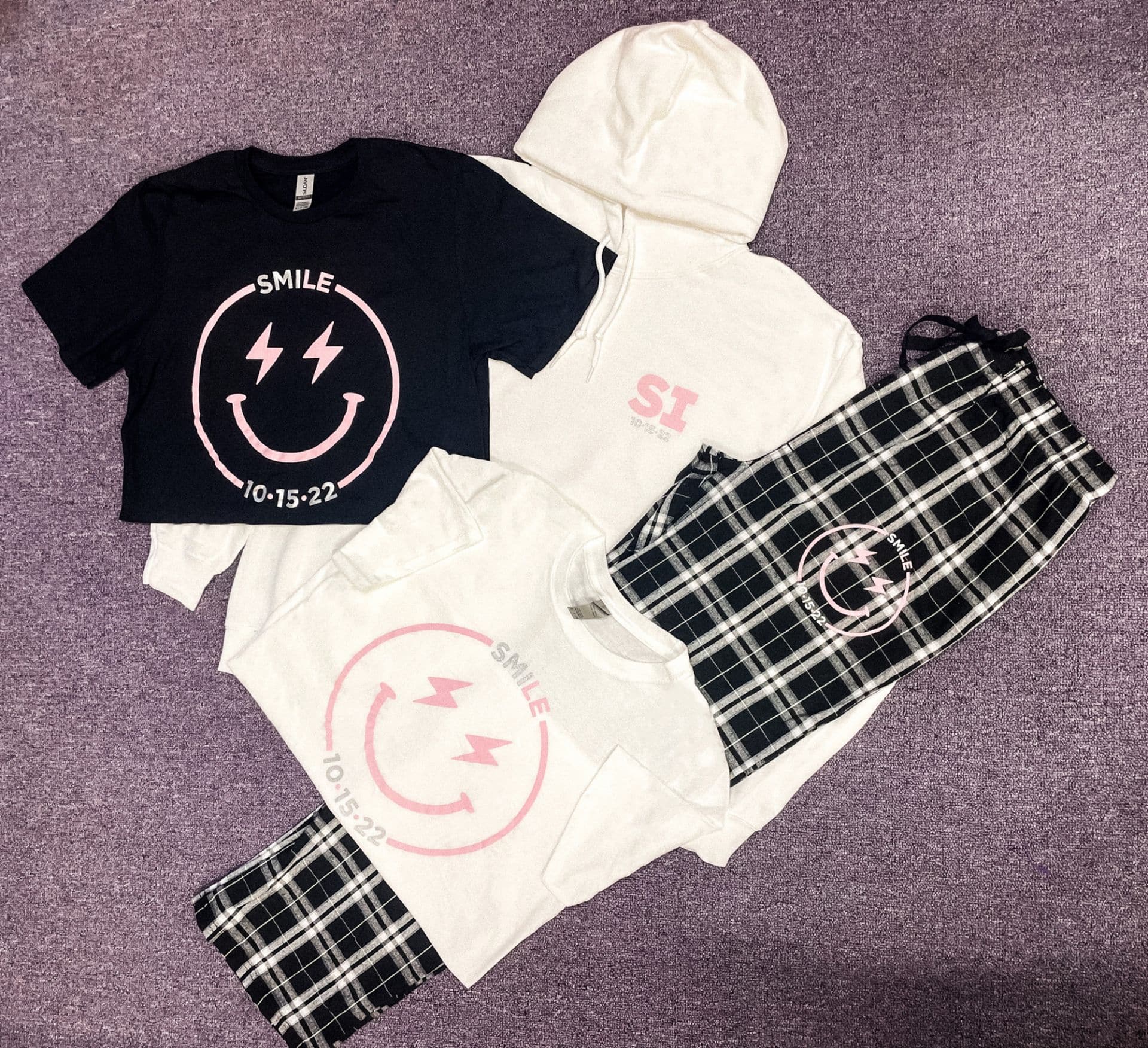 Custom Smiley Face Swag for Bat Mitzvah