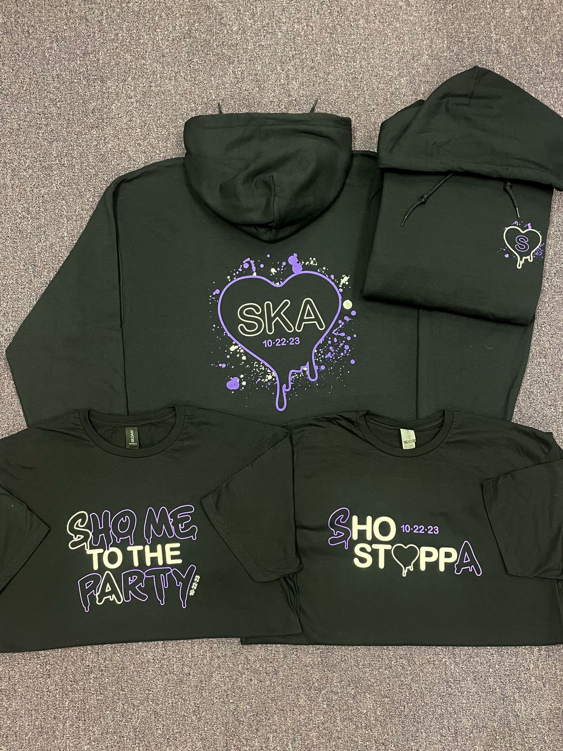 Custom Logo Swag for Graffiti Splatter Paint Themed Bat Mitzvah