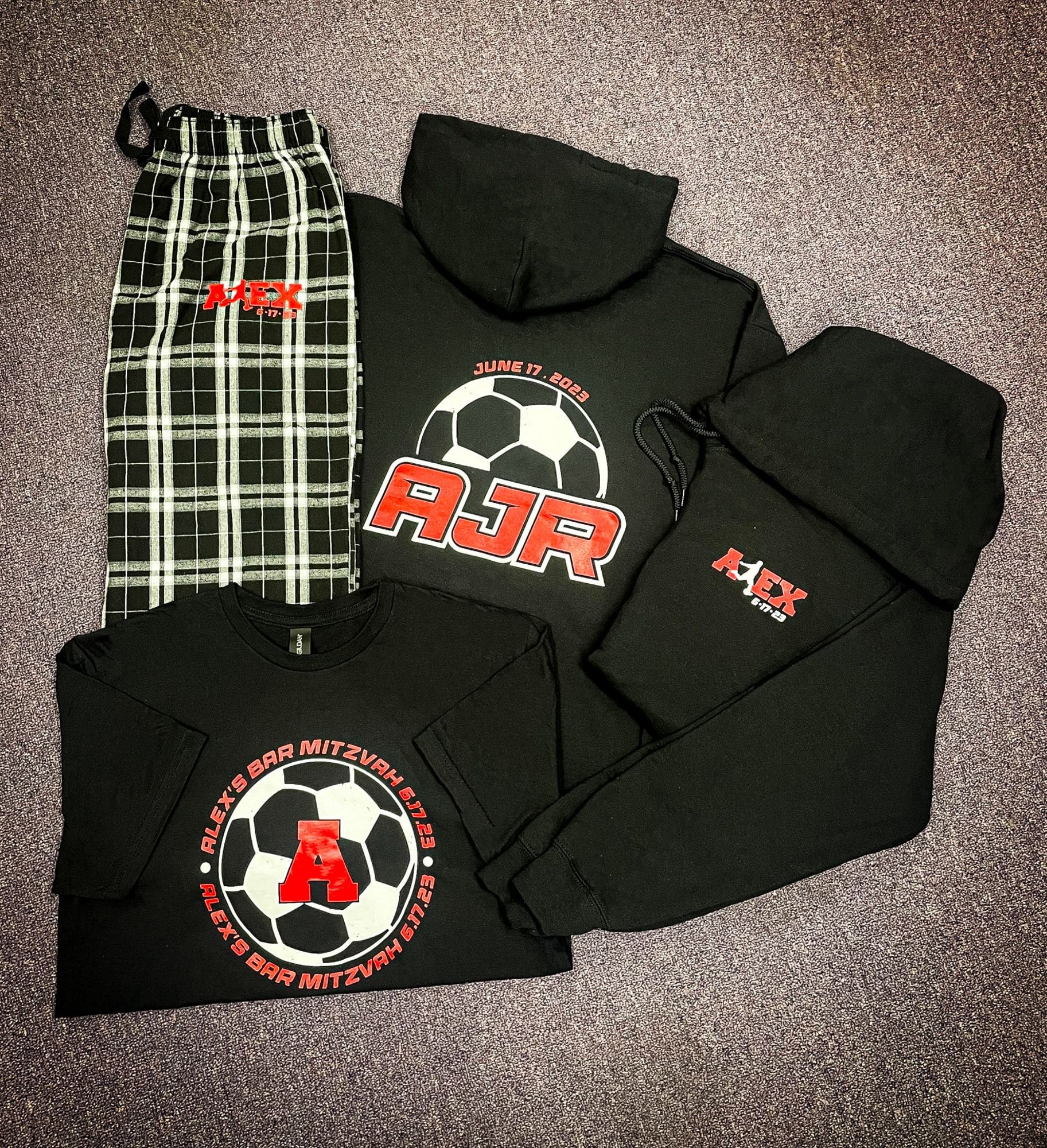 Custom Soccer Themed Bar Mitzvah Swag