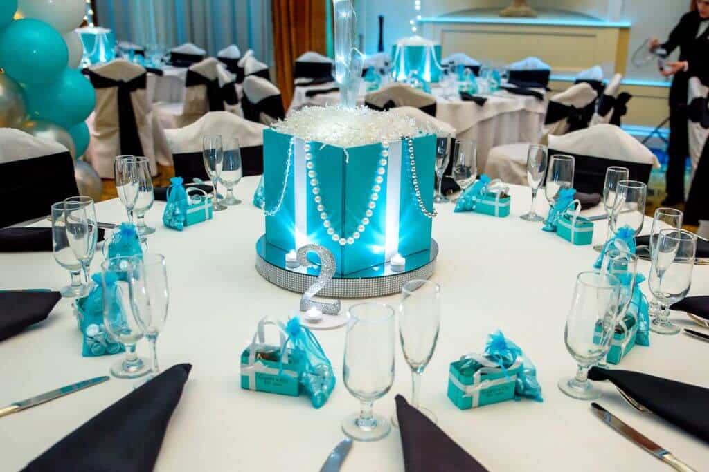 Tiffany Themed Centerpiece with LED Base
