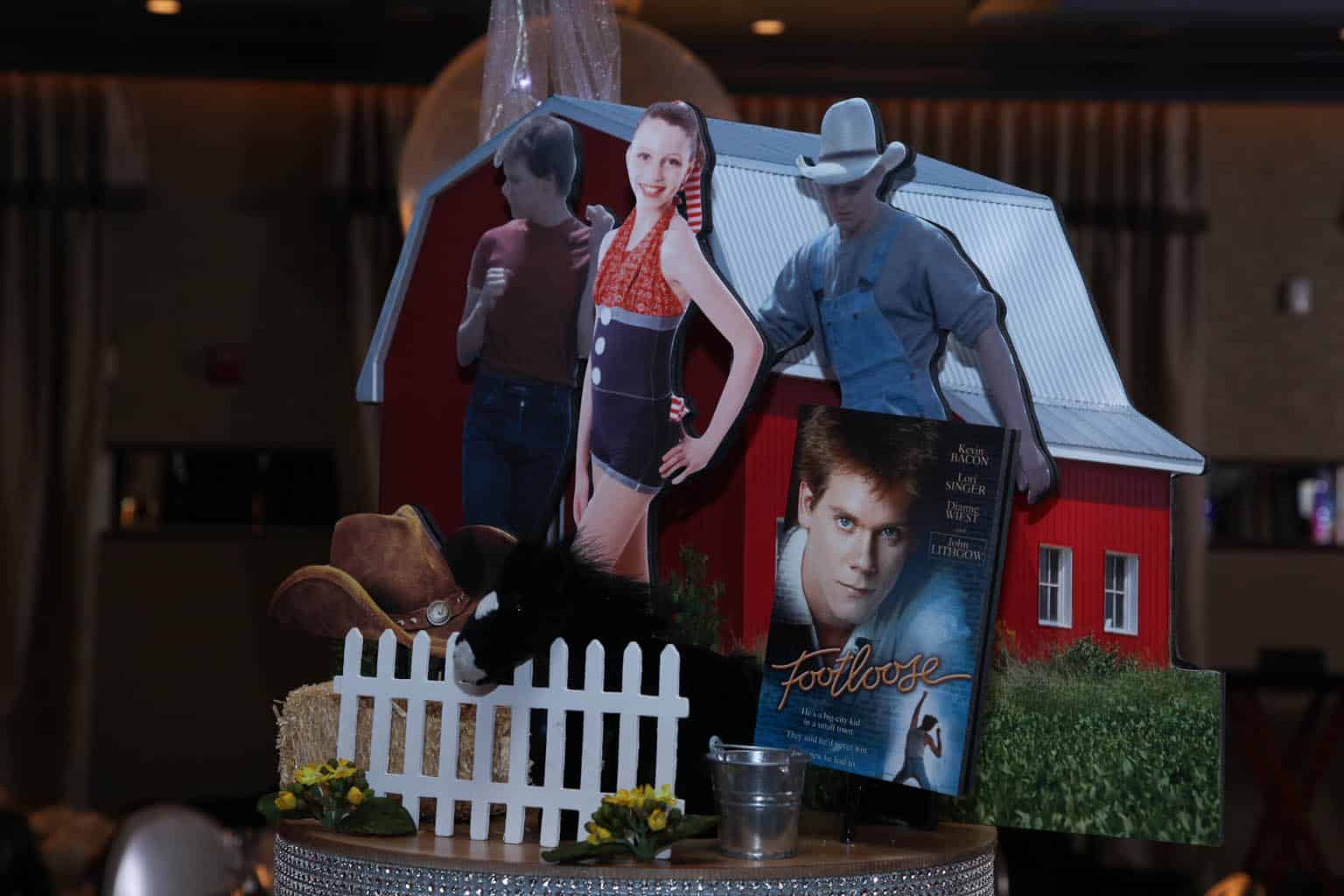 Footloose Dance Themed Diorama Centerpiece with 3D Scene