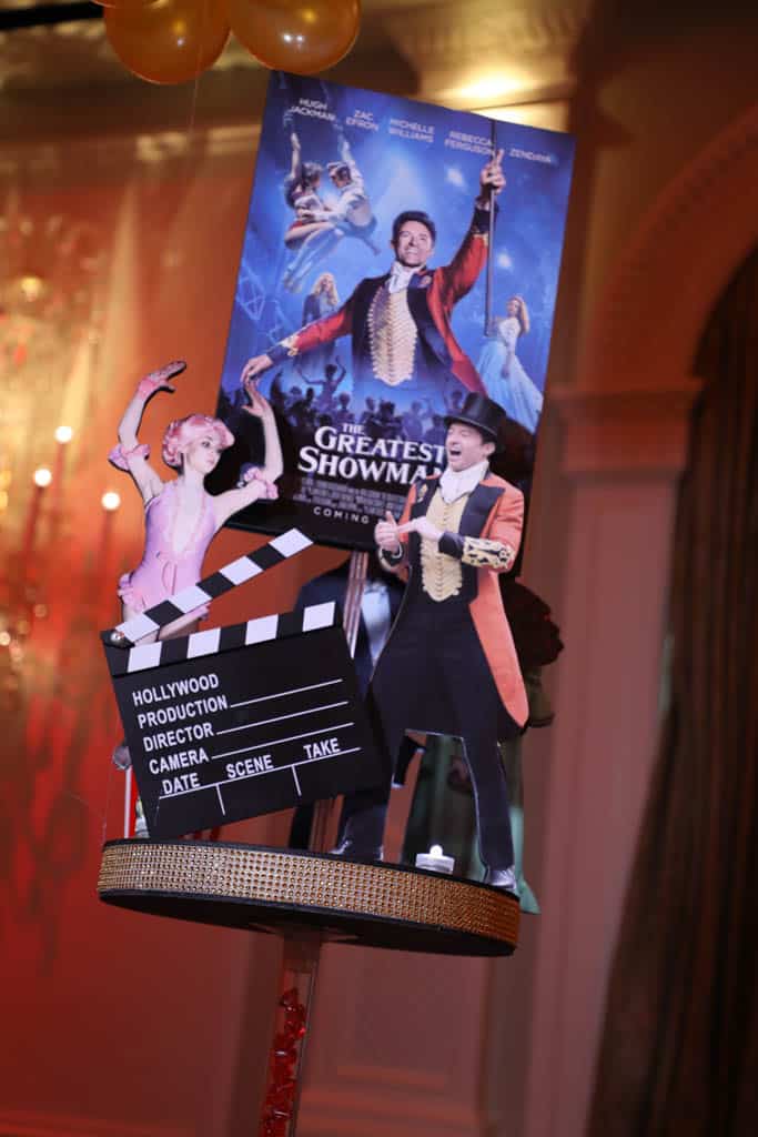 Movie Diorama Centerpiece with Cutout Characters and Clapboard