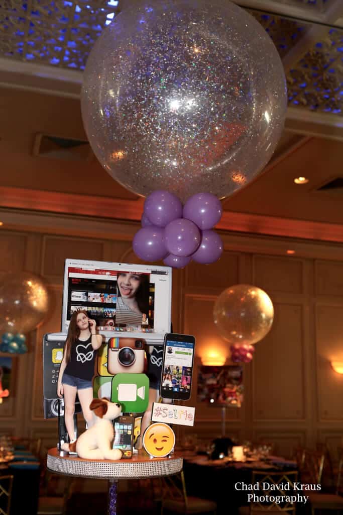 Technology Themed Diorama Centerpiece for Everything Girl Bat Mitzvah
