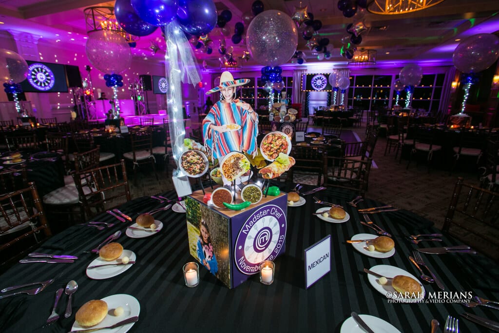 Cooking Themed Centerpiece with Custom Logo, Photos and 3d Cutouts