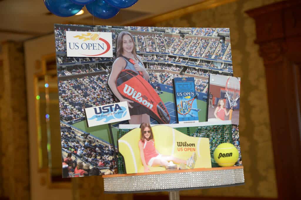 Tennis Themed Diorama Centerpiece for Everything Girl Themed Bat Mitzvah