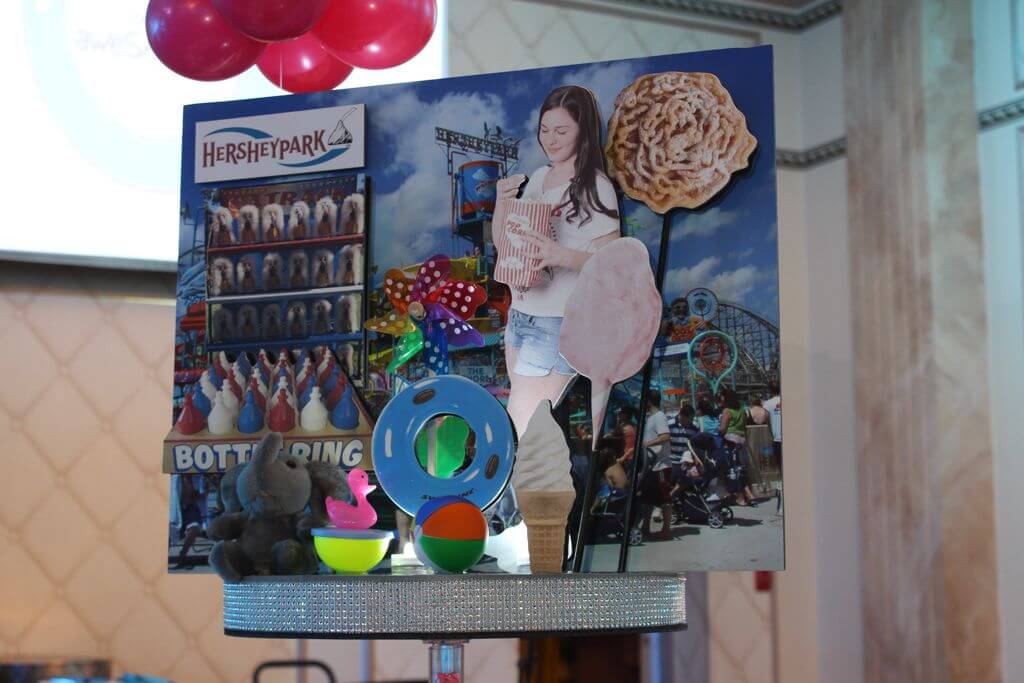Amusement Park Diorama Centerpiece with Cutout Photos and Props