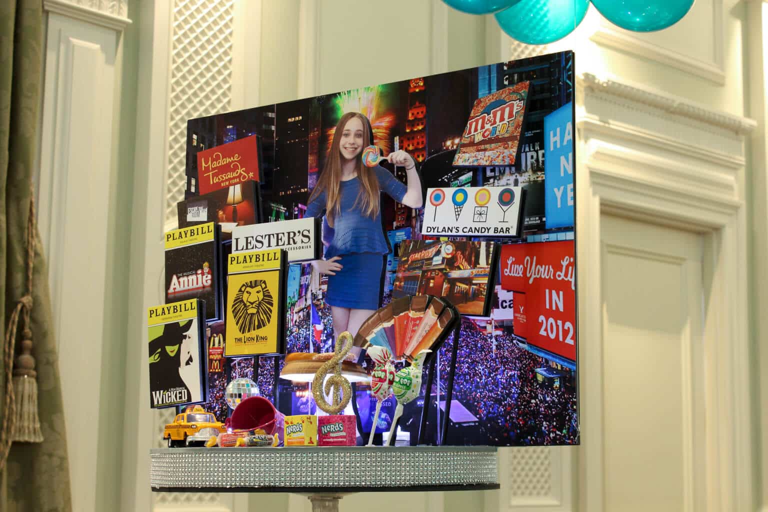 NYC Diorama Centerpiece for Everything Girl Themed Bat Mitzvah