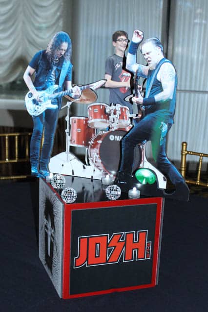 Music Themed Photo Cube Centerpiece with 3d Topper