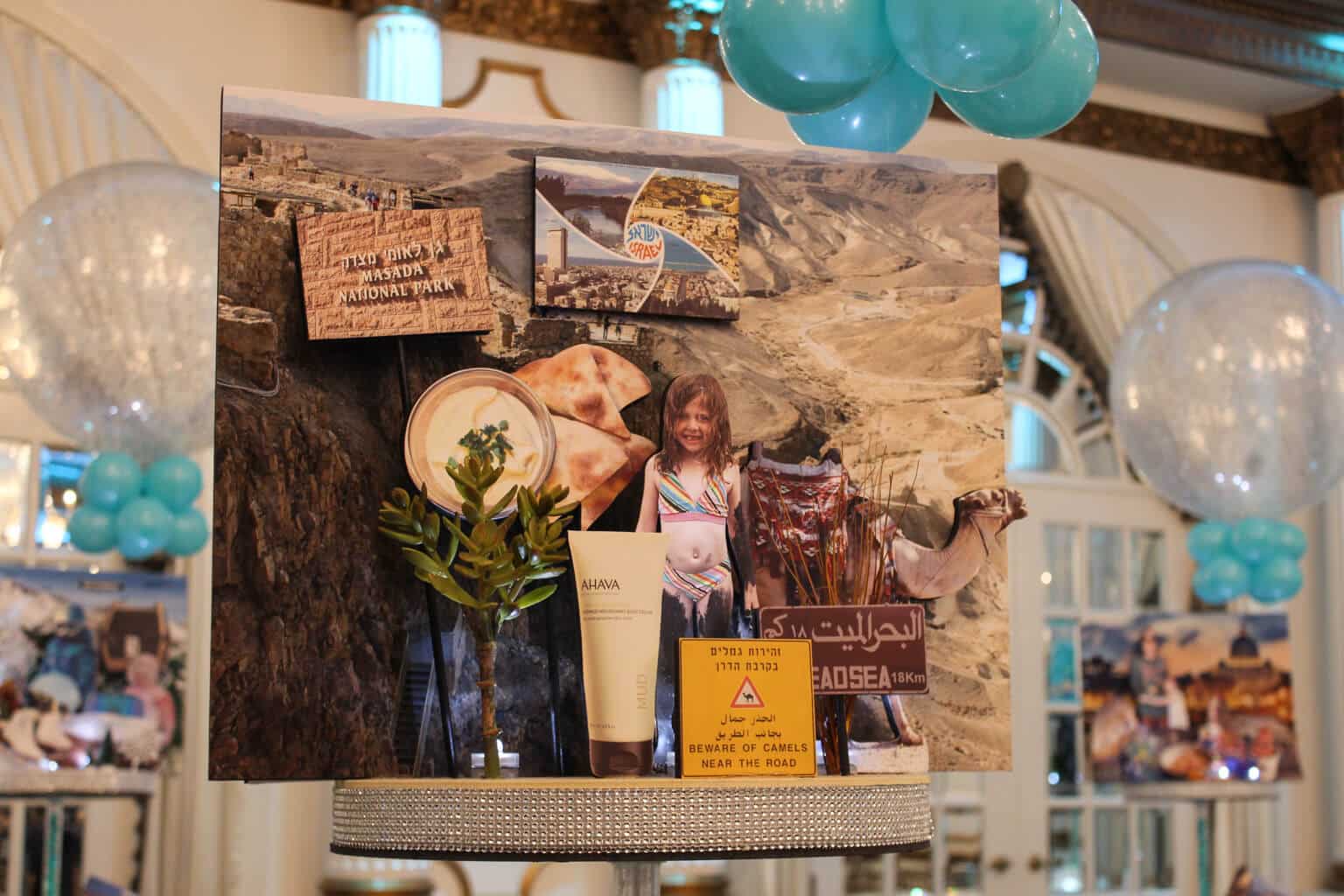 Israel Themed Travel Diorama Centerpiece with Photos