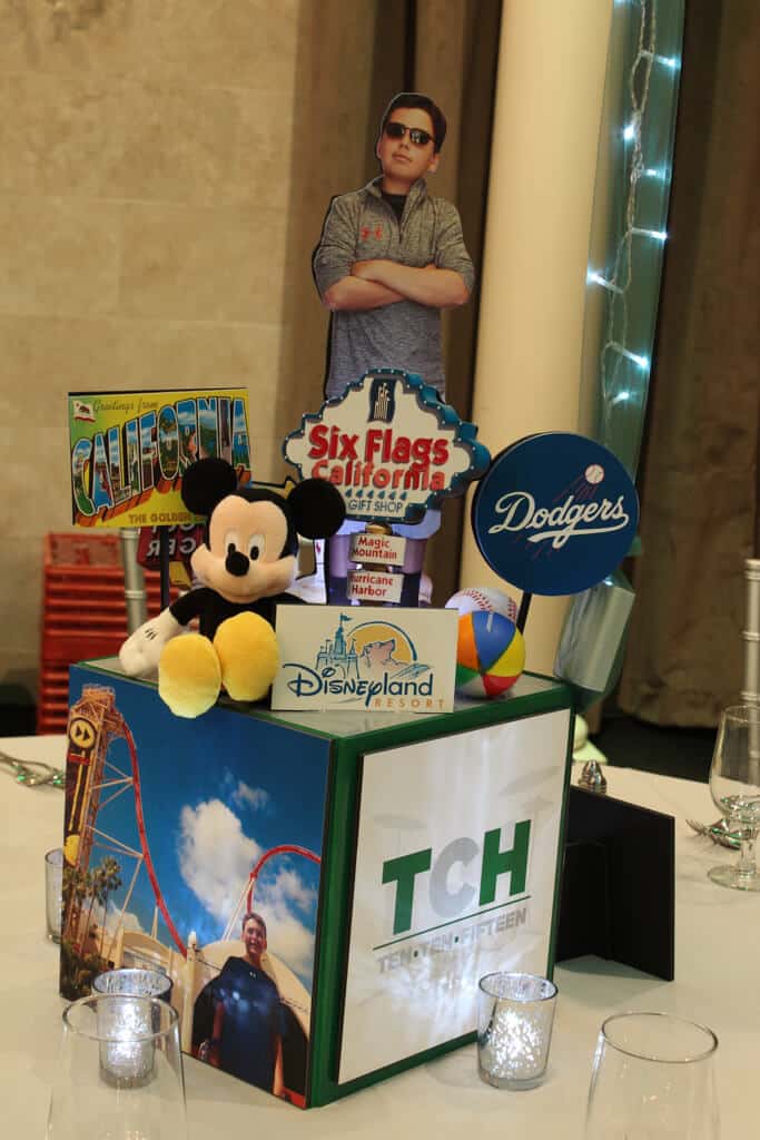 California Themed Centerpiece for Everything Boy Bar Mitzvah