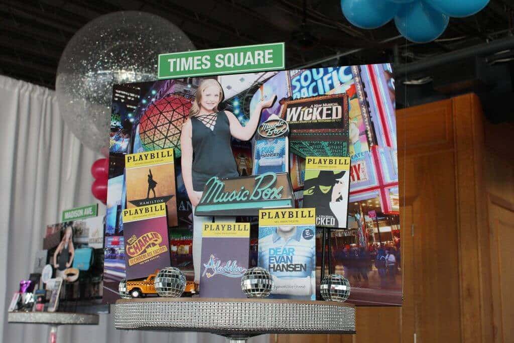 Times Square Themed Diorama for NYC Themed Bat Mitzvah