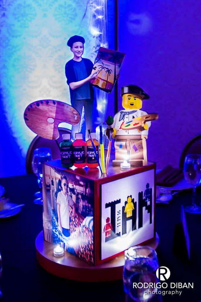 Artist Editor Centerpiece for Lego Themed Bar Mitzvah