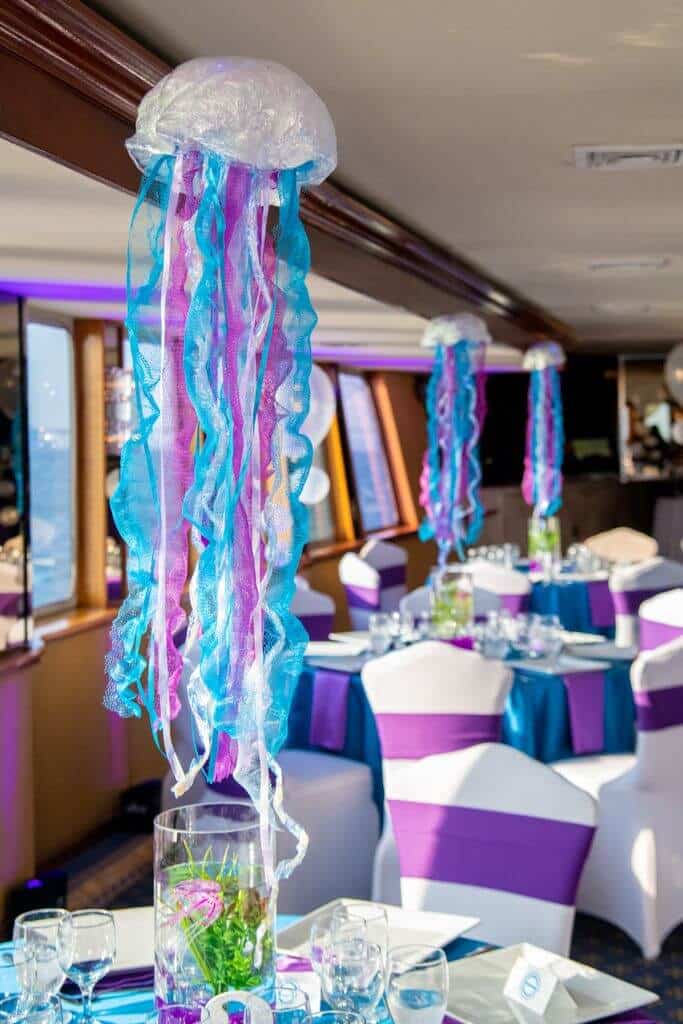 Underwater Jellyfish Centerpiece with Plants