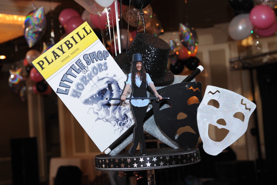 Broadway Themed Centerpiece with Playbills and Comedy/Tragedy Masks
