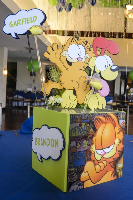 Comic Themed Photo Cube Centerpiece
