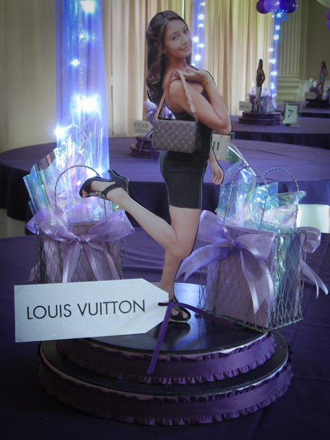 Fashion Themed Centerpiece with Cutout Photos