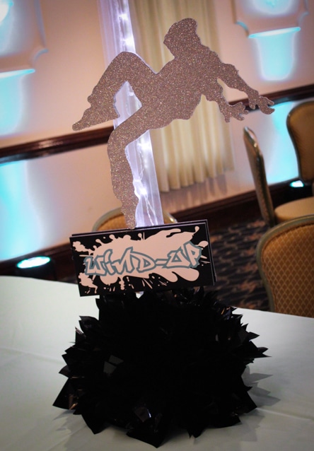 Hip Hop Dance Silhouette Centerpiece