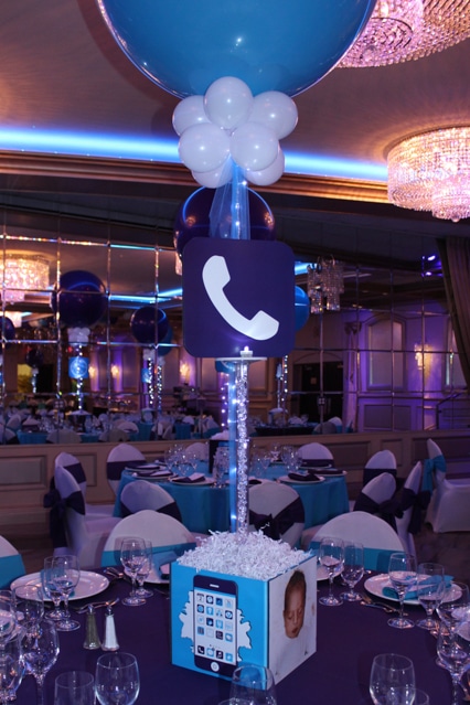 Iphone Themed Bat Mitzvah with Custom App Centerpieces
