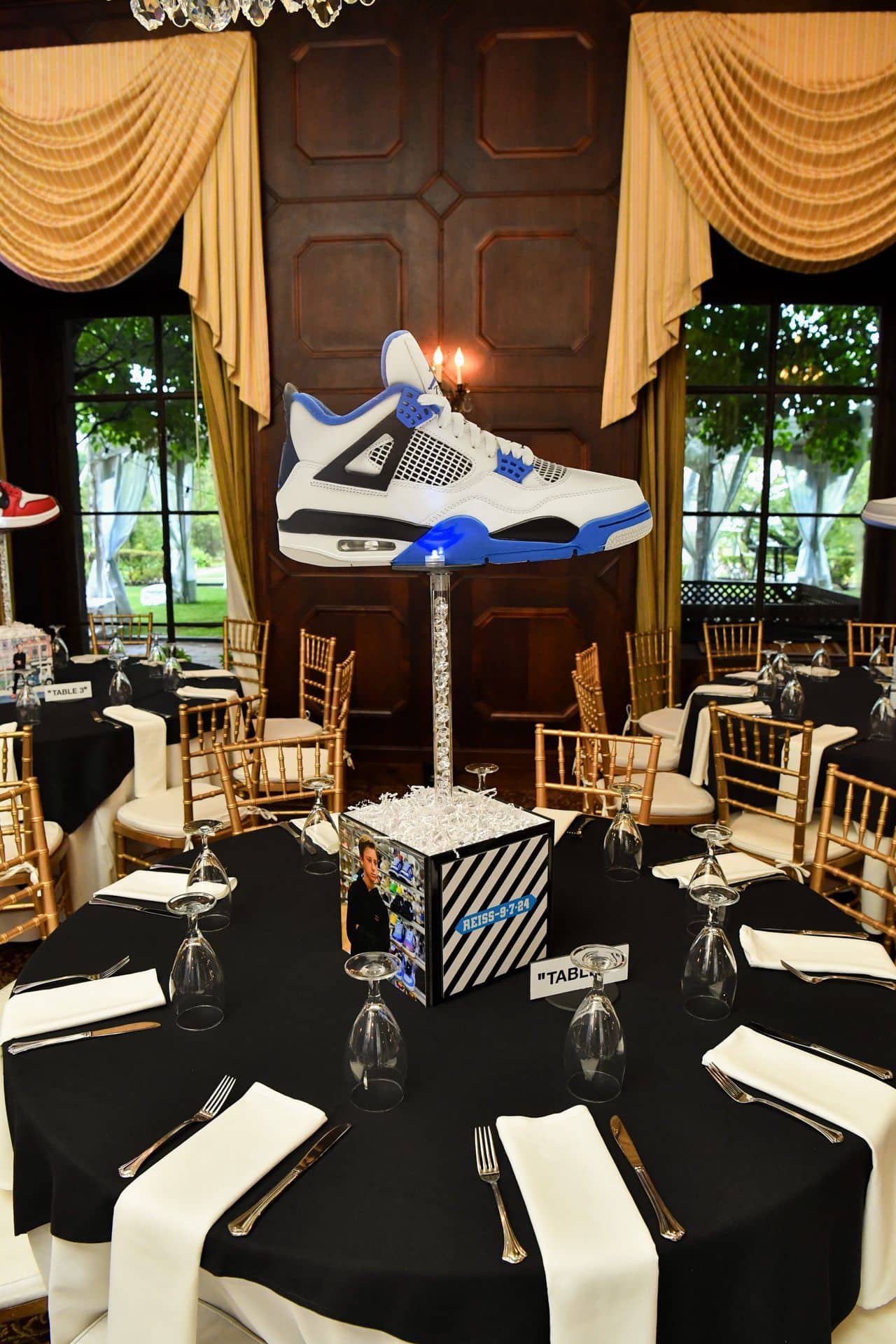 Jordan Sneaker Centerpieces with Custom Cube Bases