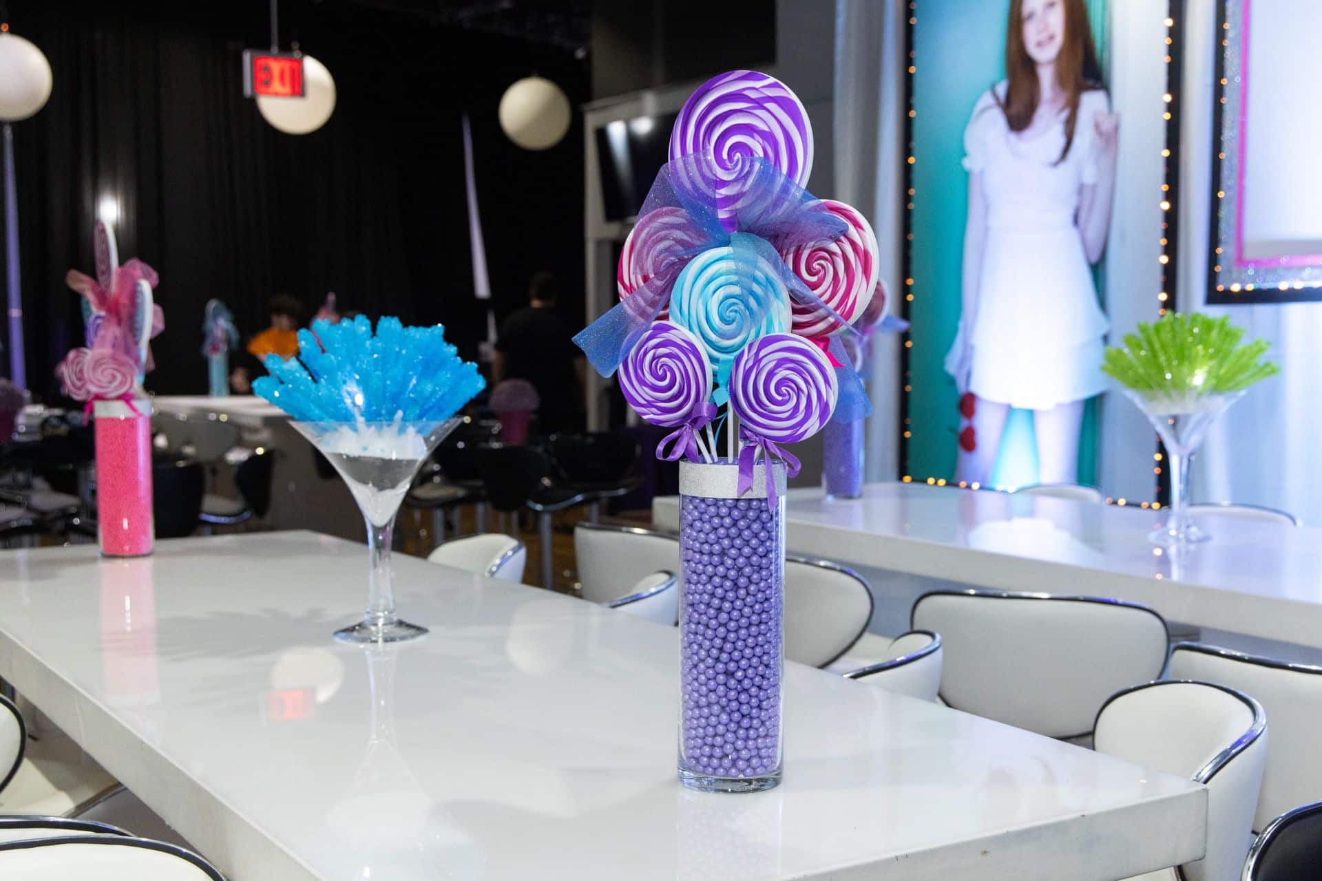 Custom Lollipop Candy Bat Mitzvah Centerpiece